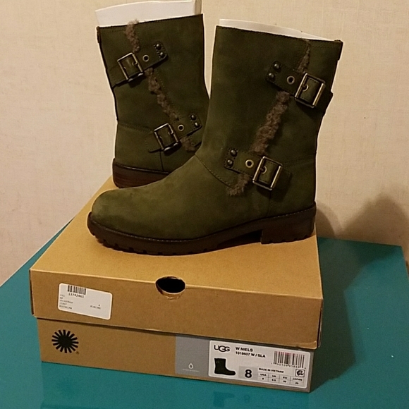 UGG Shoes - Ugg Neils boots suede and wool slate color